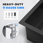 POPFLY 24 Inch Drop In Kitchen Sink, 24×18 Inch Top mount 304 Stainless Steel - Image 3