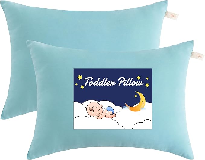 NTBAY Toddler Pillows, Down Alternative 13"x18" Pillows, Machine Washable by NTBAY