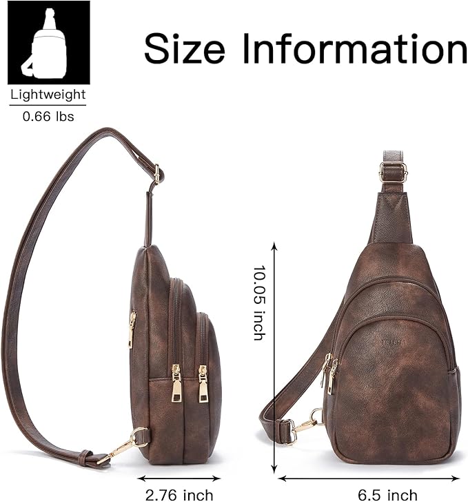 Telena Small Sling Bag for Women Leather Crossbody Fanny Packs Chest Bag for - Image 6