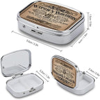 Metal 2 Compartment Pill Organizer Travel Friendly Portable Compact Pill Box - Image 2