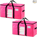 TAILI 2 Pack Pink Extra Large Moving Bags, Heavy Duty Totes by TAILI
