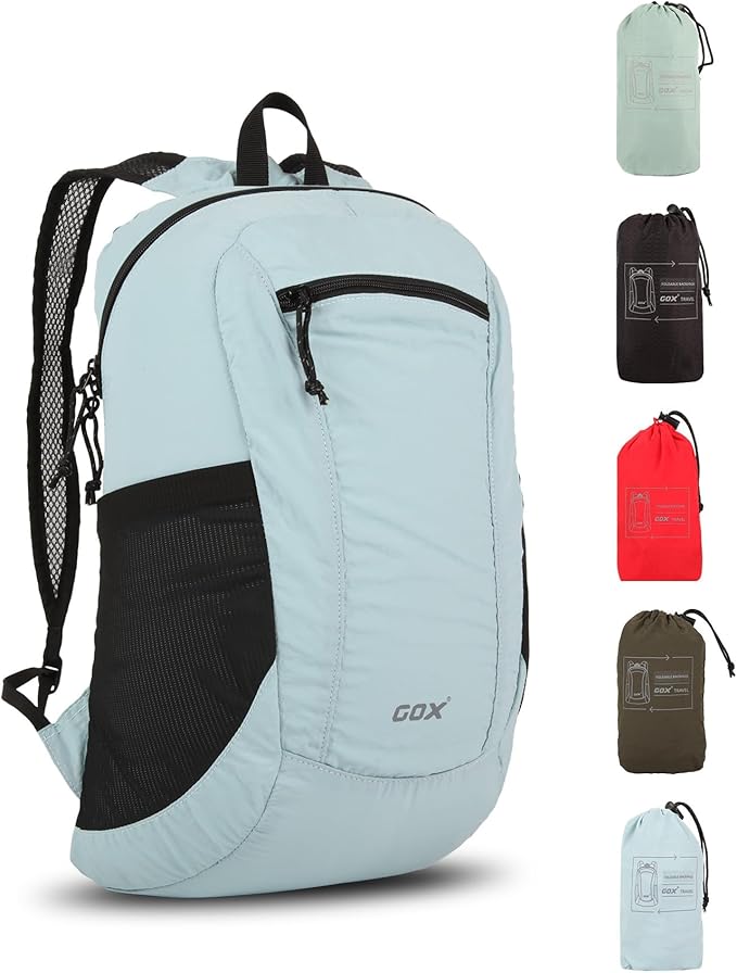 GOX Foldable 20l Backpack For Travel Lightweight Hiking Packable Daypack for by GOX