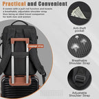 50L Travel Backpack with USB Charging Port, Water-Resistant Carry On Backpack - Image 4