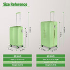 Carry-on 20 Inch and 28 Inch Square Thickened ABS+PC Hard Shell luggage - Image 2