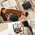 Joligrace Makeup Box with Detachable Lighted Mirror, Travel Train Case - Image 8