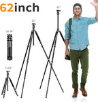 Carbon Fiber Camera Tripod, 1/4" Arca QR Plate, Compact Lightweight Travel - Image 7