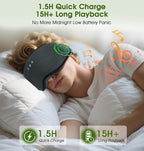 LC-dolida Bamboo Cotton Bluetooth Sleep Mask, 2 in 1 3D Soft Sleep Mask - Image 7