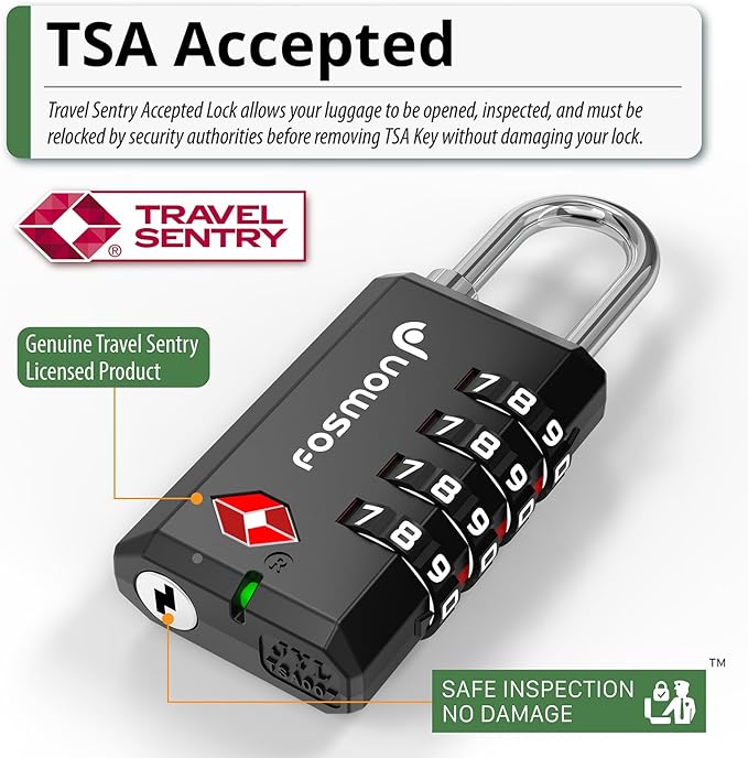 Fosmon TSA Approved Locks for Luggage/ Suitcase - Image 2