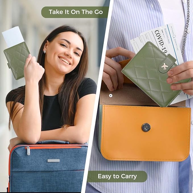 Melsbrinna Premium Leather Passport Holder Covers Case, Waterproof Rfid - Image 6