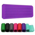 ZAXOP Resistant Silicone Mat Pouch for Flat Iron, Curling Iron,Hot Hair Tools (Purple)