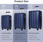SHOWKOO Luggage Sets 3 Piece 100% PC Ultra Tough Hardside Expandable Suitcases - Image 9