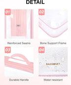 BAGSMART Clear Toiletry Bag, TSA Approved Travel Toiletry Bag Carry On Travel - Image 4