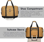SUNNY BIRD Duffel with Utility Pouch, 40L Weekender Overnight Bag with Shoe - Image 9