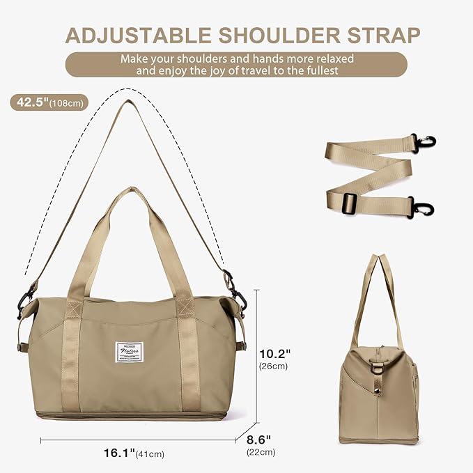 Travel Duffel Bag, Sports Tote Gym Bag, Shoulder Weekender Overnight Bag - Image 3