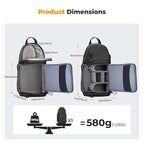 K&F CONCEPT Camera Sling Bag Crossbody Bag Camera Shoulder Backpack - Image 7