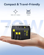 Baseus 70W Universal Travel Adapter and Baseus 60W Retractable USB C Cable - Image 5