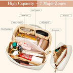 Birthday Gifts for Women Teen Girl, Personalized Initial Makeup Organizer Bag - Image 3