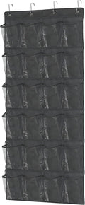 Simple Houseware 24 Pockets Large Clear Pockets Over The Door Hanging Shoe by SimpleHouseware