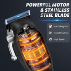 Ufree Hair Clippers for Men, Professional Clippers and Trimmers Set, Cordless Clippers for Hair Cutting, Beard Trimmer, Barber Clippers, Rechargeable Electric Shaver, Gifts for Men