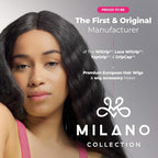 Milano Collection Professional Wig and Extension, No Tangle, Durable, Salon Grade Brush and Teasing Comb Duo, Brush and Comb Set - Black