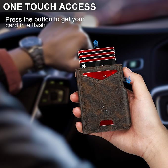 Wallet for Men Wallet with Slim Pop Up Card Holder 9-13 Cards, Bifold - Image 2