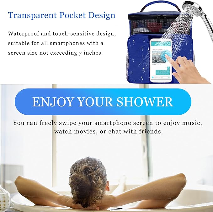 Mesh Shower Caddy, Portable HangingTravel Toiletry Bag Dorm Room Essentials - Image 5