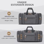 Gonex Canvas Duffle Bag for Travel, 60L Duffel Overnight Weekend Bag - Image 4