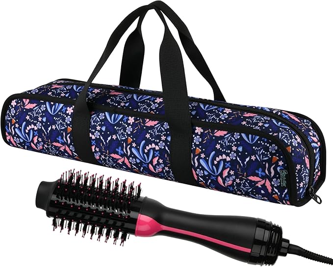 Travel Case for Blow Dryer Brush, Storage Carrying Bag for Revlon Hair Dryer Brush Original 1.0/Plus 2.0, Portable Travel Storage Bag Compatibility with All Brand Hot Tools Volumizer Hot Air Brush