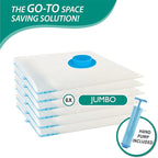 6 Jumbo Vacuum Storage Bags, Space Saver Bags Compression Storage Bags - Image 4