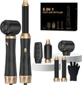 Hair Dryer Brush 5 in 1, Blow Dryer Brush Set with Air Curler Wrap Hair Styler, Negative Ionic Blow Dry Brush, Detachable Hair Tool for Curling, Volumizer,Straightener,Drying
