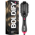 BOLDIFY Professional Blow Dry Brush - for Silky Shiny Curls, Waves, or Straightener - BoarCraft™ Charcoal Infused Hair Dryer Brush w/Volumtech™, Anti Frizz Advanced ION Generator Technology