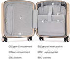 Hanke 16 Inch Underseat Carry On Luggage, Airline-Approved Hard Shell Small - Image 6