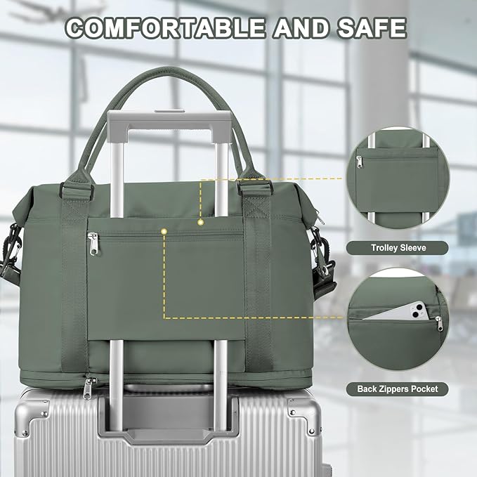 Travel Duffel Bag, Sports Tote Gym Bag, Shoulder Weekender Overnight Bag - Image 2