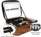 Travel Makeup Bag with LED Mirror Travel Makeup Organizer with 3 Lighted - Image 8