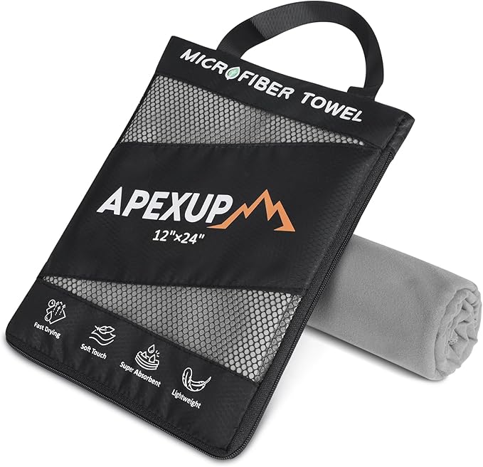 APEXUP Microfiber Travel Towel, Ultra Absorbent Quick Dry Towels, Lightweight by APEXUP