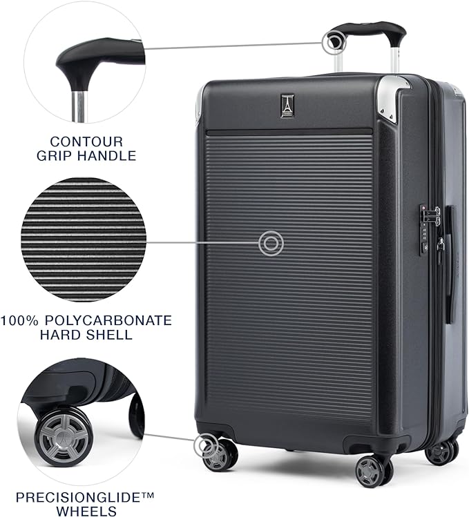 Travelpro Platinum Elite Hardside Expandable Checked Luggage, 8 Wheel Spinner - Image 3