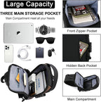 Sling Bag for Men Anti-theft USB Crossbody Shoulder Backpack Purse Waterproof - Image 7