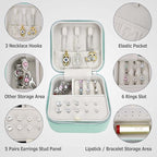 PU Leather Travel Small Portable Mini Travel Jewelry Organizer - Image 2