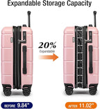 KYME Pink Hardside Expandable Carry On Luggage 22x14x9 Airline Approved 20 Inch - Image 2