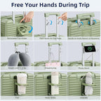 Hard Shell Suitcases Expandable Travel Luggage Sets 2 Piece, Carry on and Check - Image 2
