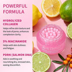 dewyhour Pink Collagen Capsule Face Cream, Lightweight Face Moisturizer, Smoothing & Firming, Brightening Glow, Improves Appearance of Uneven Tone, Korean Skincare, For Dry Skin