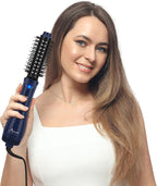 Hair Dryer Brush, Aima Beauty 4-in-1 Upgrade Hot Air Straightener Curler Function for Women, Hair Styling Tools, Prussian Blue-Round