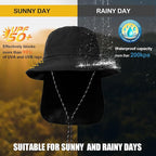 Water-Resistant Sun UPF 50+ Bucket Hat Protection Packable Brimmed Boonie - Image 2