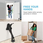 4 Packs Black Door Stops, Heavy Duty Kickdown Door Stopper, One Touch - Image 3