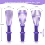 Hair Brush,URTHEONE Detangler Brush and Wide Tooth Comb Set for Black Natural Curly Wet Dry Thick Straight Long Hair, Afro American Type 3a-4c, Comfortable Grip