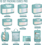 Veken 10 Set Packing Cubes for Travel Essential, Suitcase Organizer Bags in 4 - Image 2