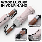 Royal Walk Windproof Folding Travel Umbrella Compact and Strong Luxurious Real - Image 3