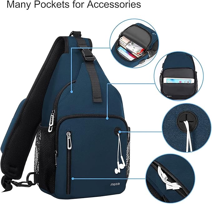 MOSISO Sling Backpack Bag, Crossbody Shoulder Bag Travel Hiking Daypack Chest - Image 2