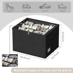 Shoe Organizer for Closet, 2 Pack Sturdy Shoe Storage Bins - Image 5