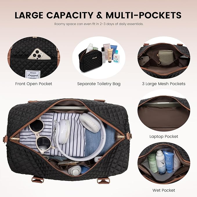 LOVEVOOK Travel Duffle Bag, Weekender Bags - Image 3
